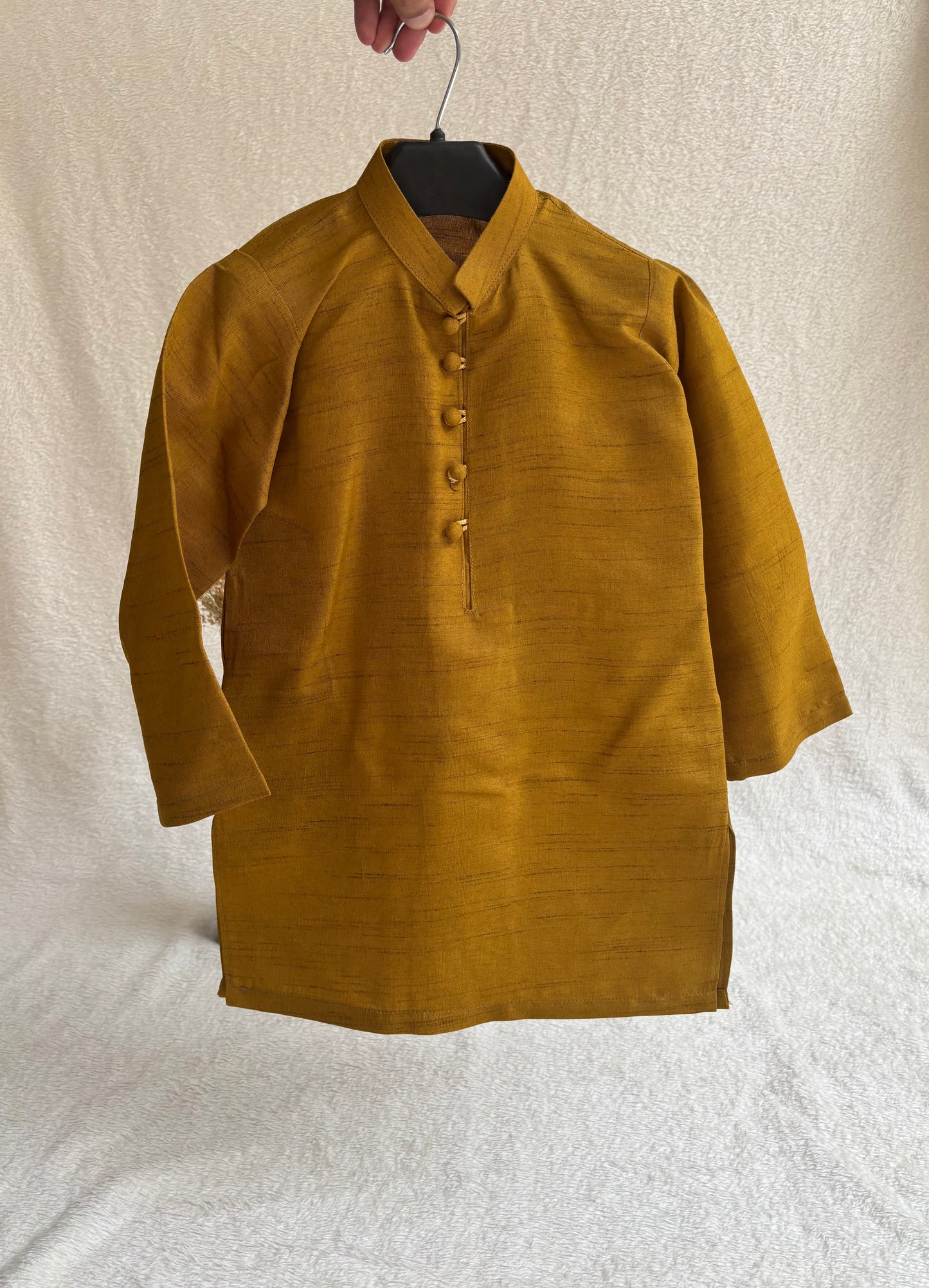 Mustard Yellow Embroidered Sherwani Suit