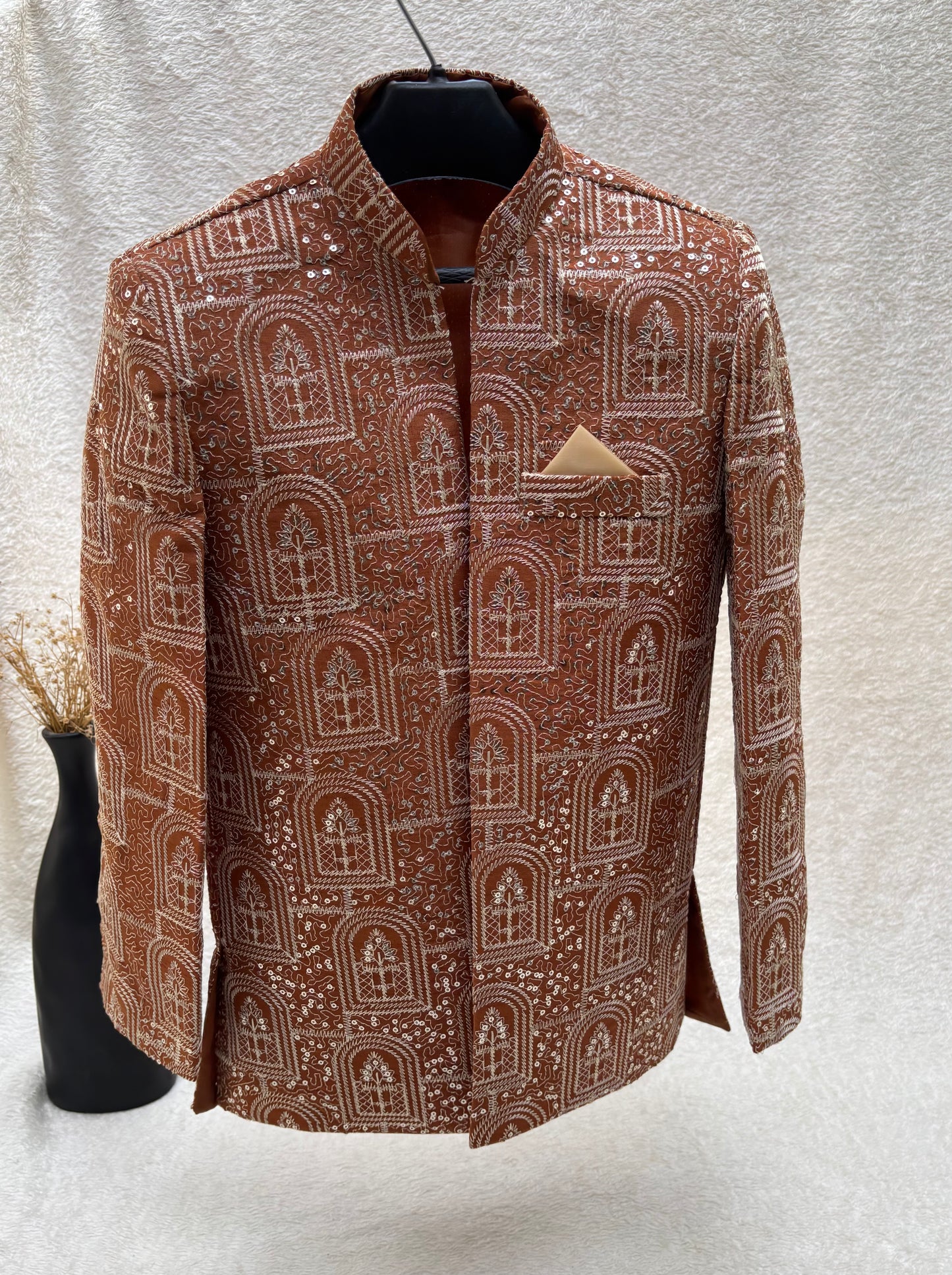 Salmon Front Open Prince Coat