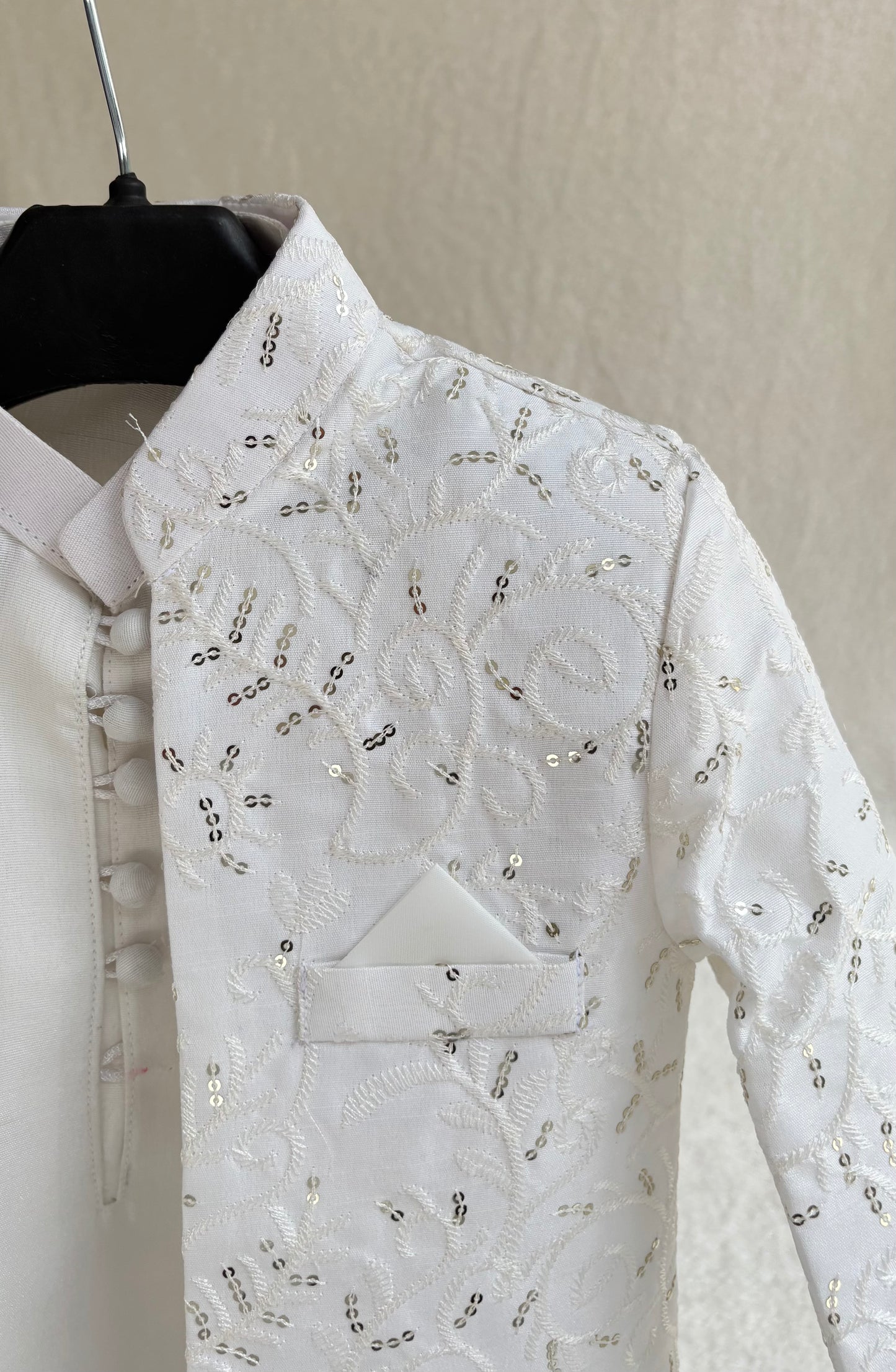 White Embroidered Sherwani Suit (102)