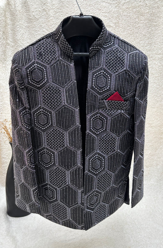 Gray Front Open Prince Coat (101)