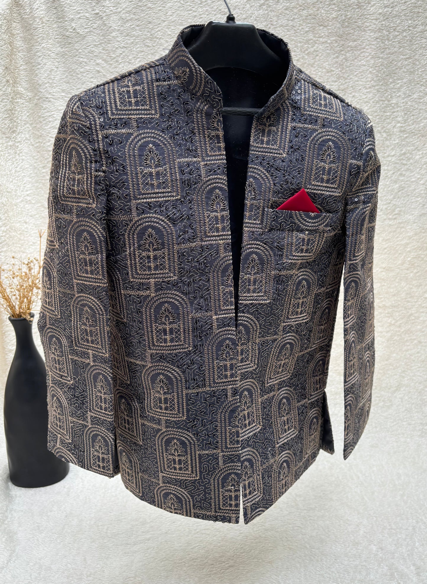 Gray Front Open Prince Coat (102)