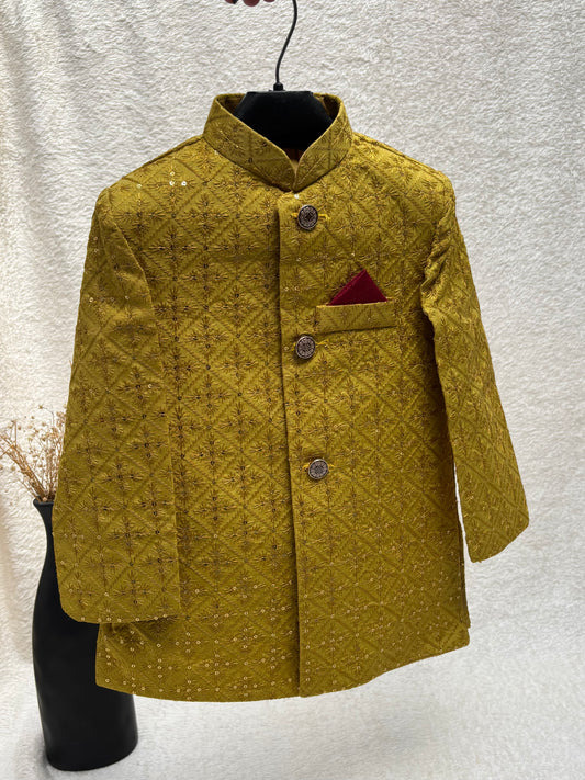 Yellow Sherwani
