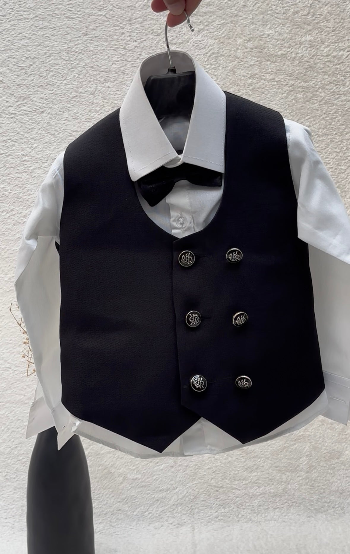 Textured Black Suit 4pc