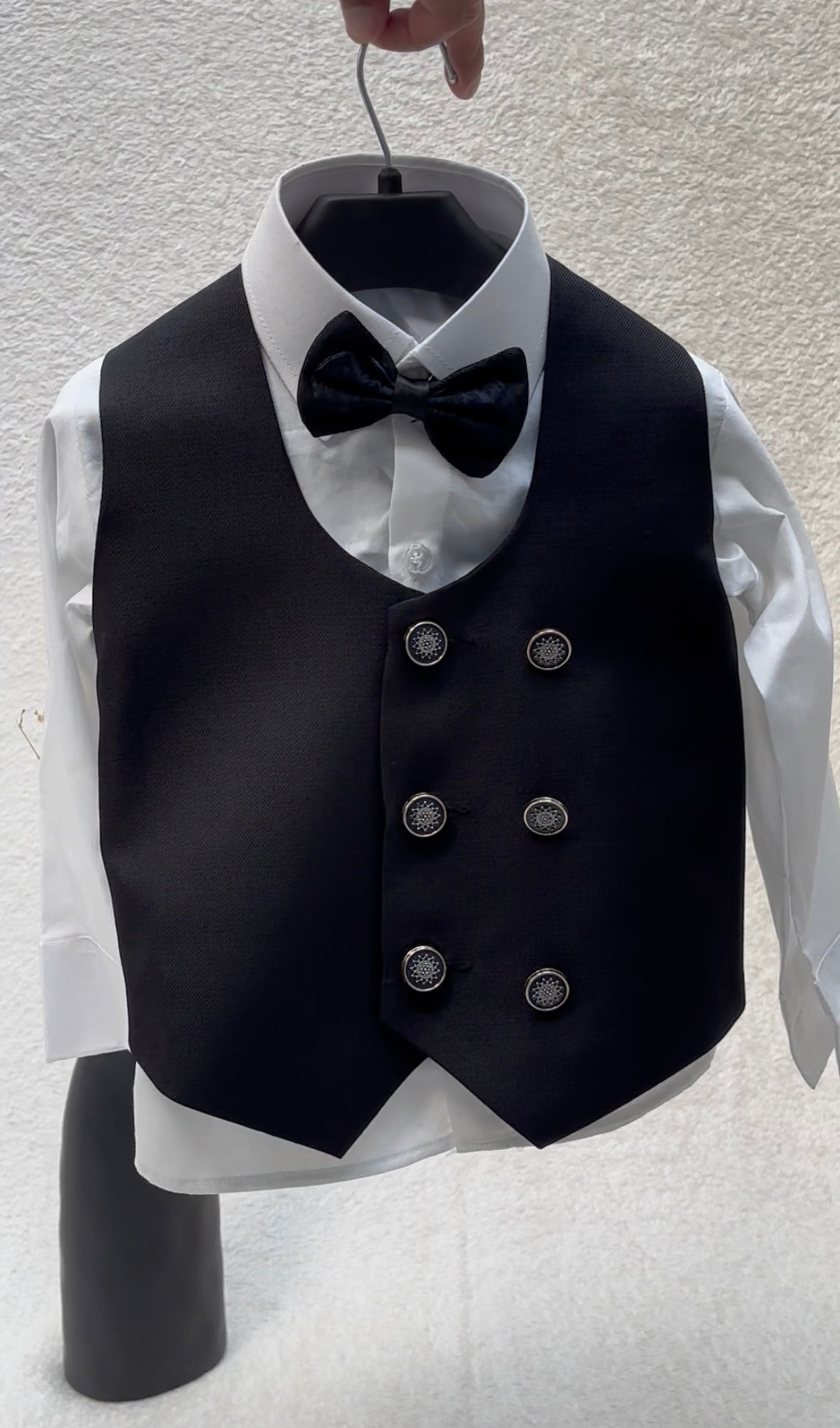 Textured Blue Suit 4pc