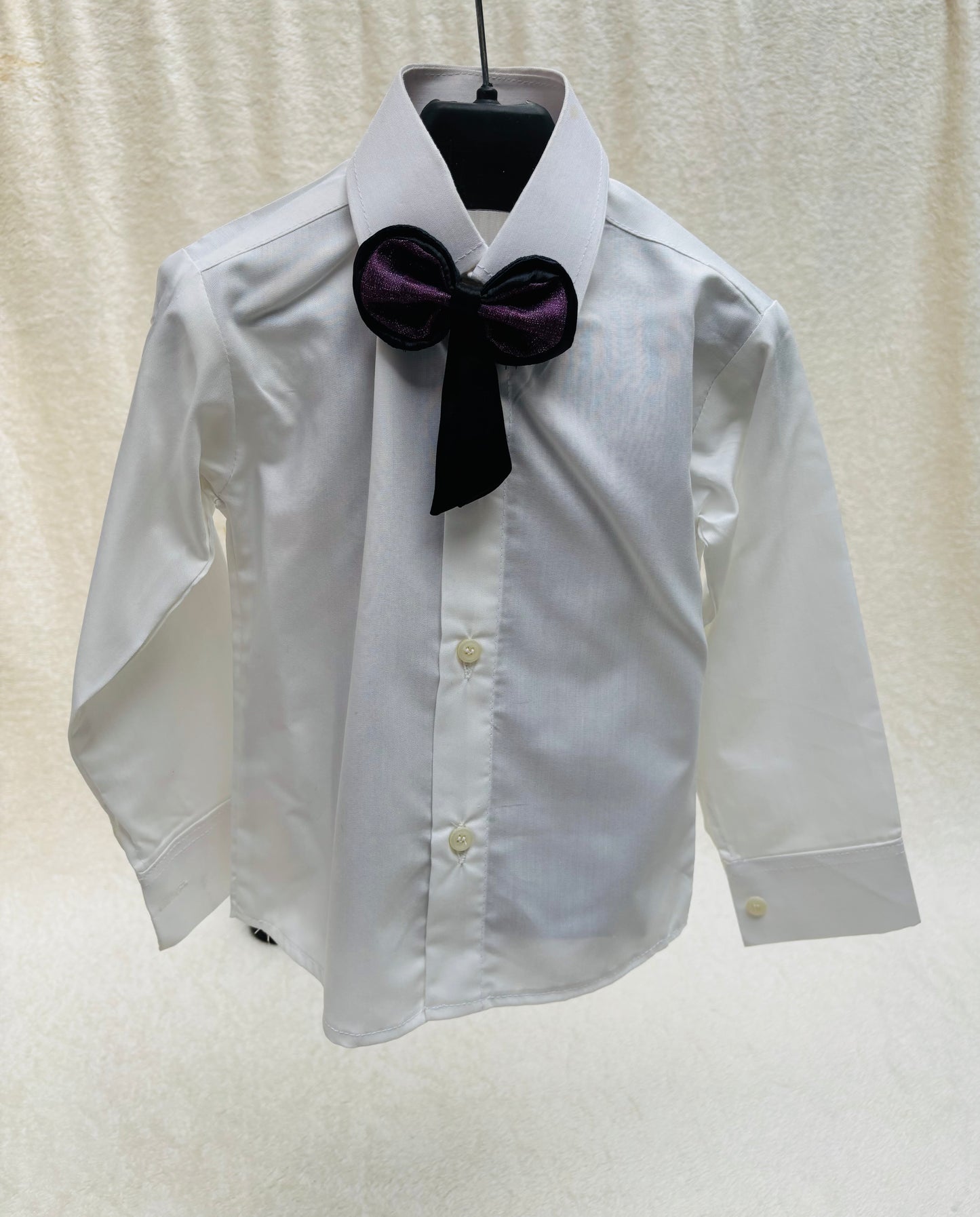 Purple Self Checkered Suit 4pc