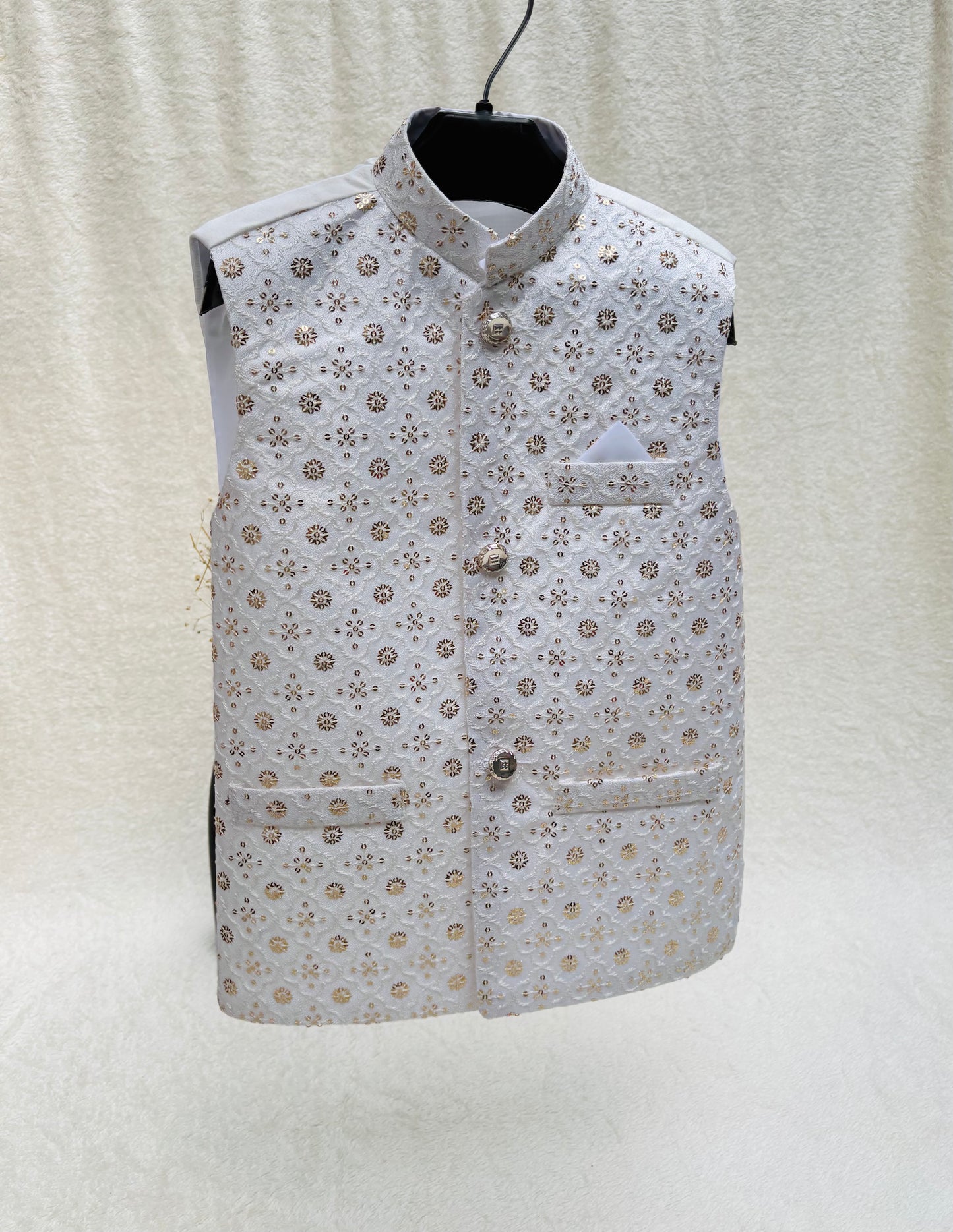 White Embroidered Waistcoat (102)