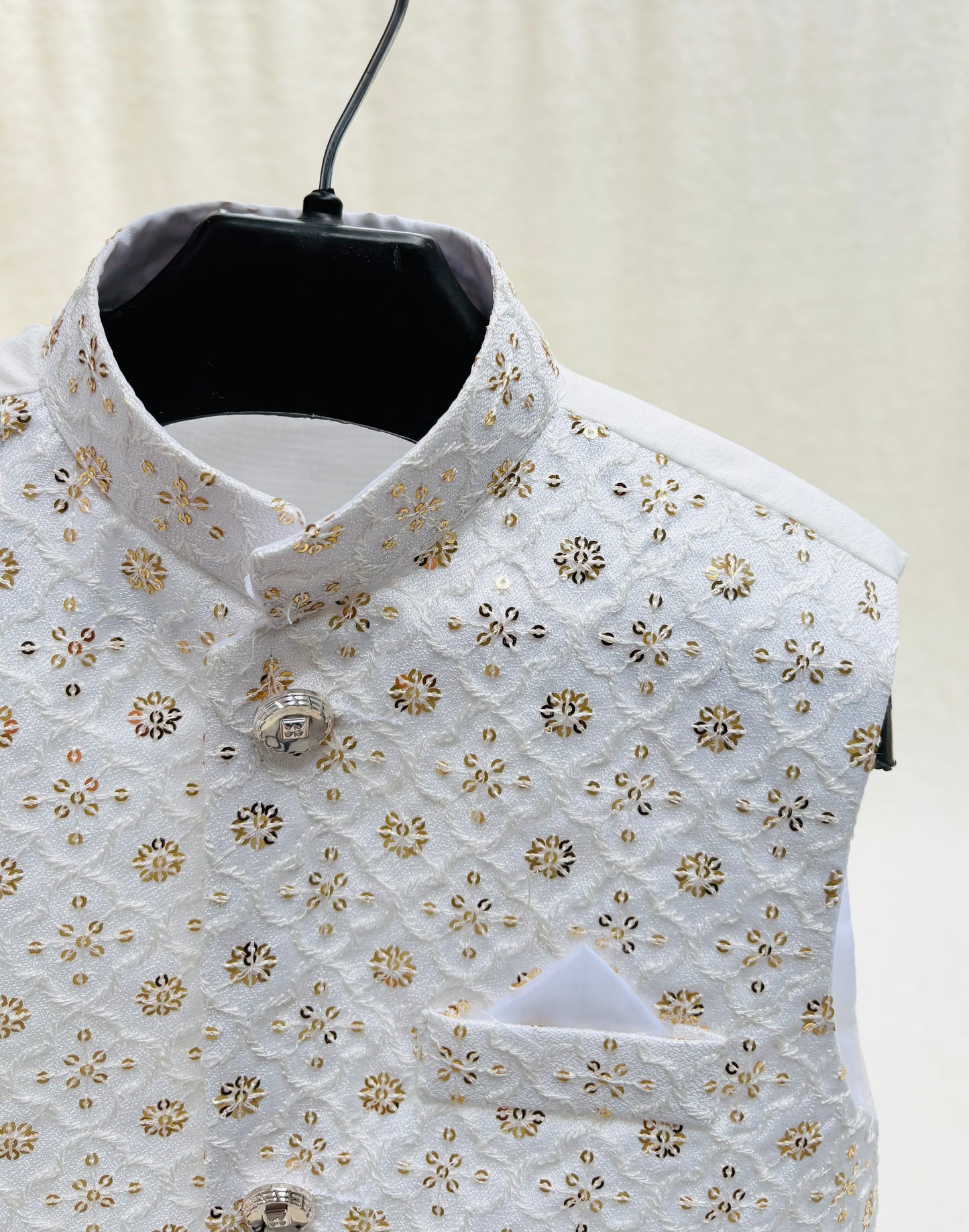 White Embroidered Waistcoat (102)