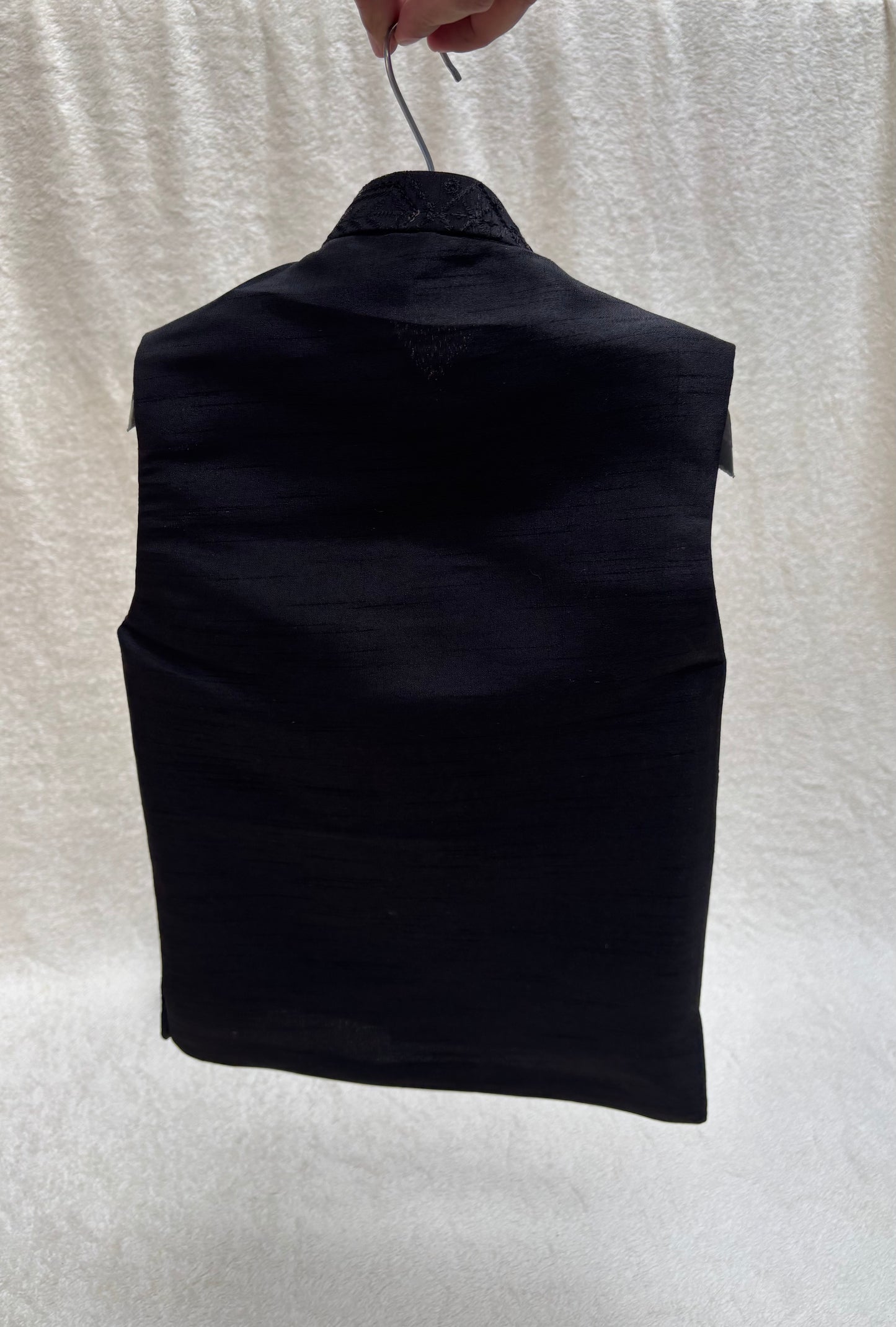 Black Embroidered Waistcoat (104)