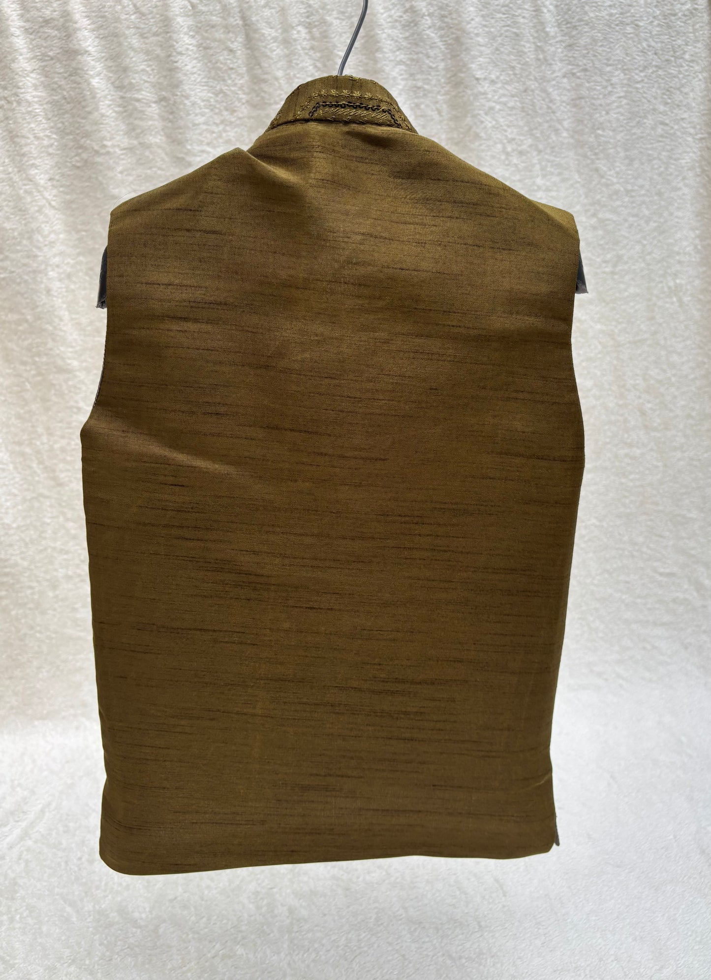 Mehandi Green Embroidered Waistcoat (101)