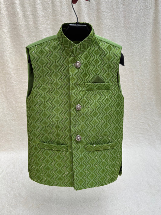 Green Embroidered Waistcoat