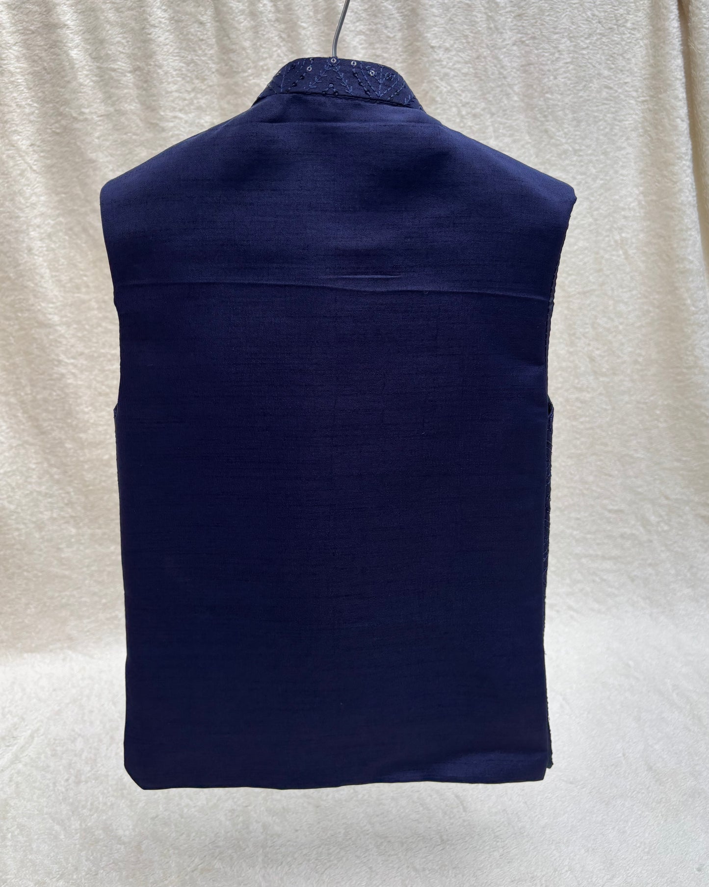 Royal Blue Embroidered Waistcoat