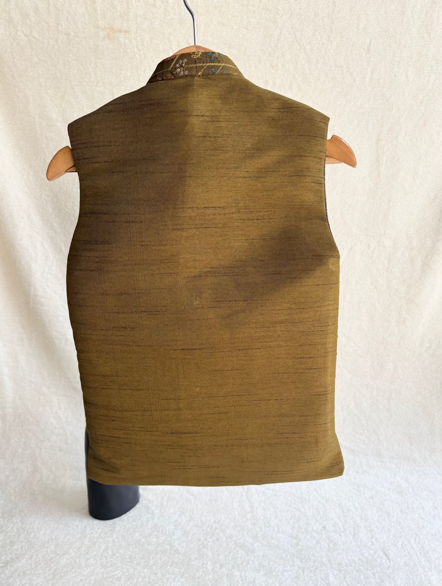 Mehandi Floral Embroidered Waistcoat