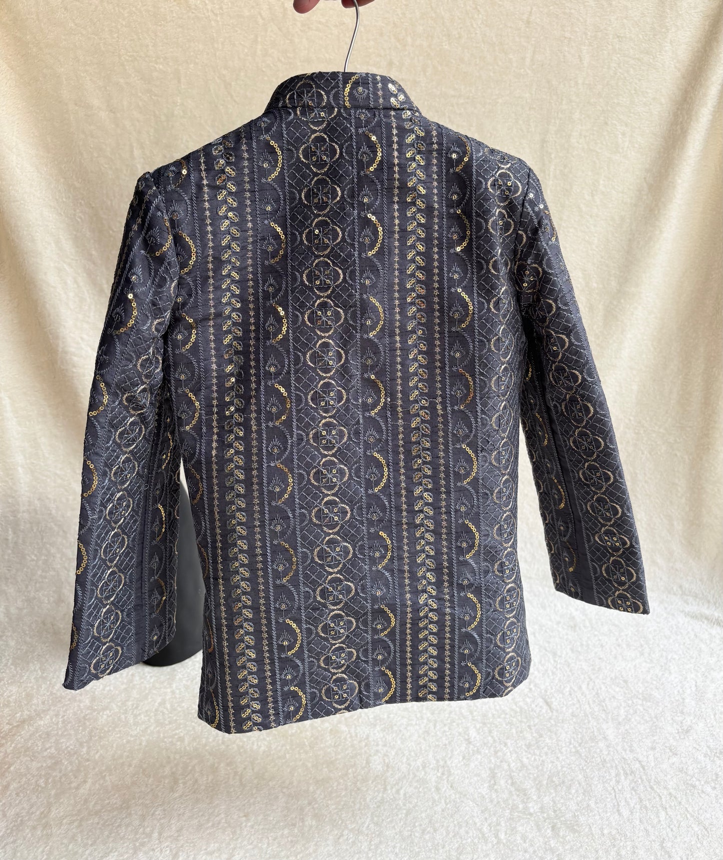 Gray Front Open Prince Coat
