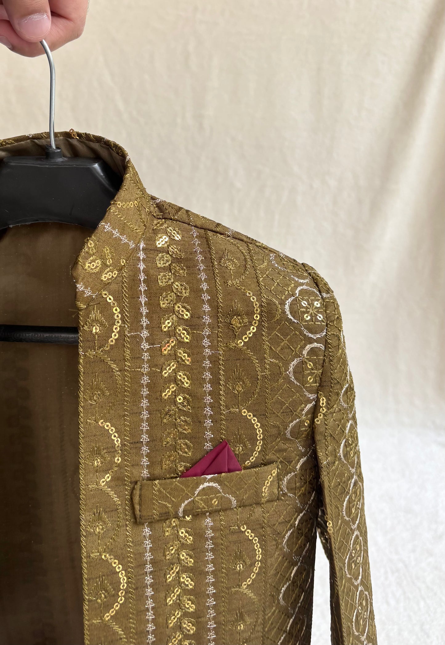 Mehandi Front Open Prince Coat