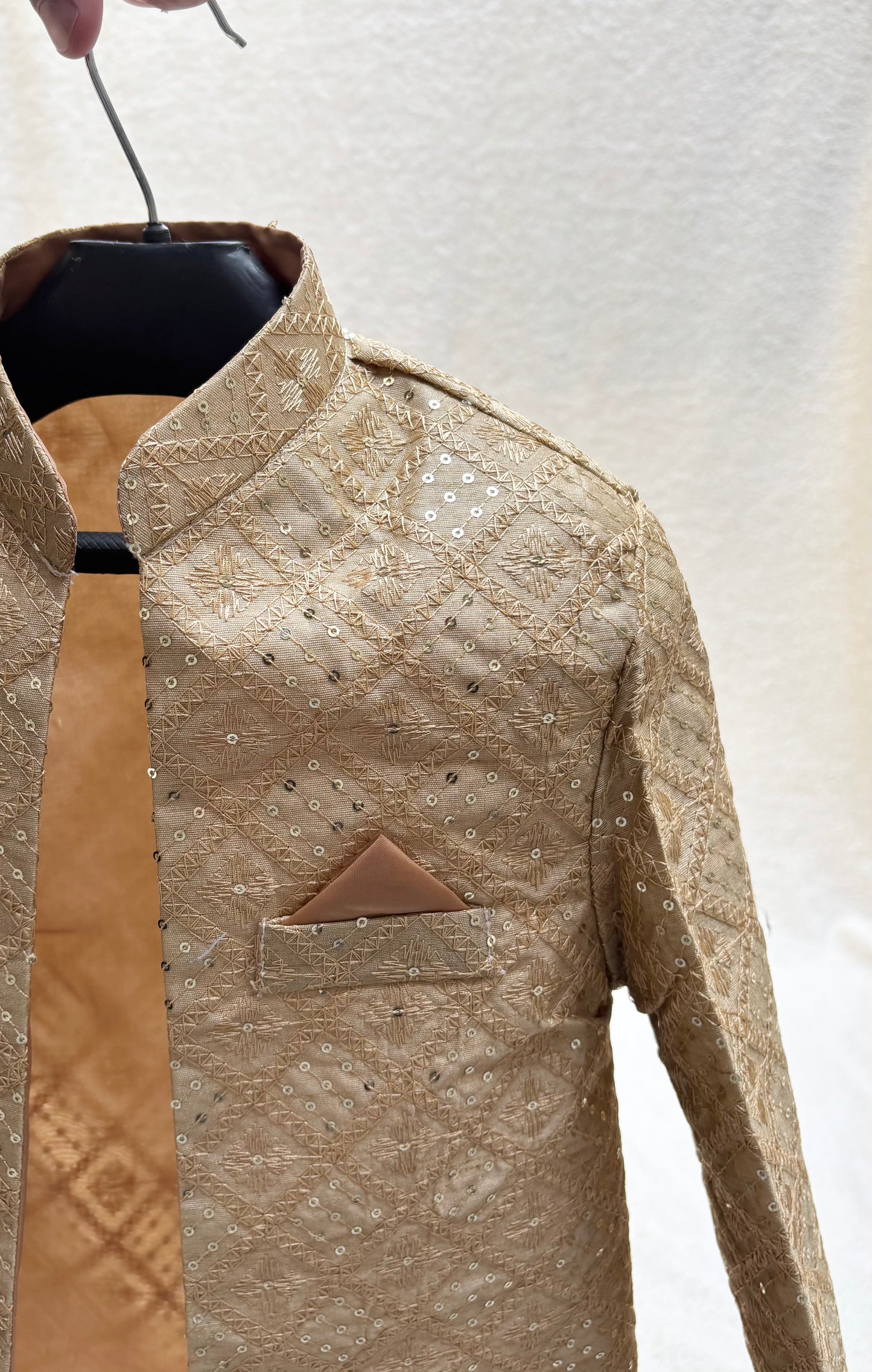 Beige Front Open Prince Coat