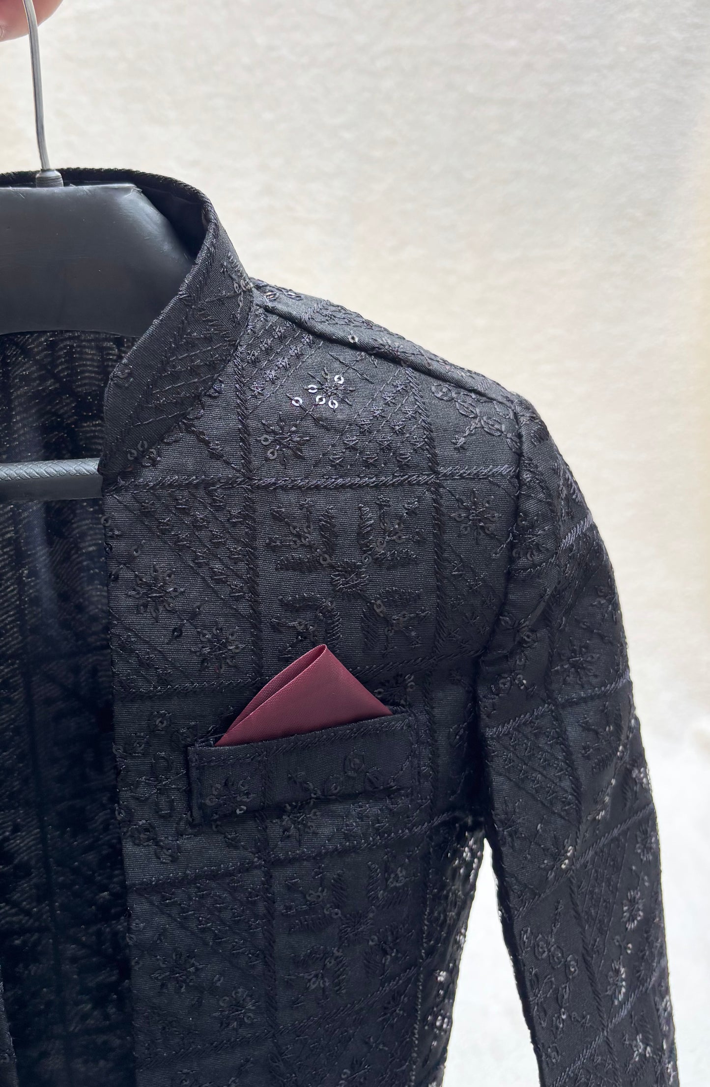 Black Front Open Prince Coat (101)