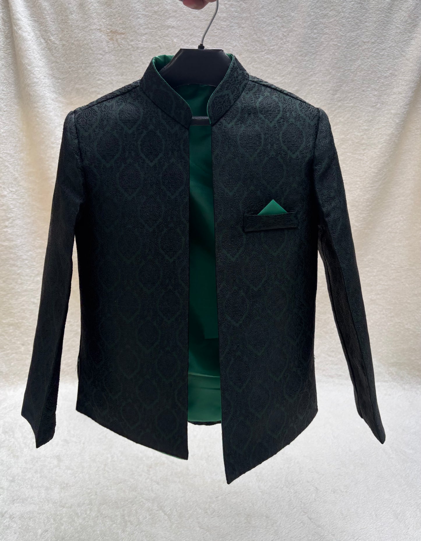 Self Green Front Open Prince Coat